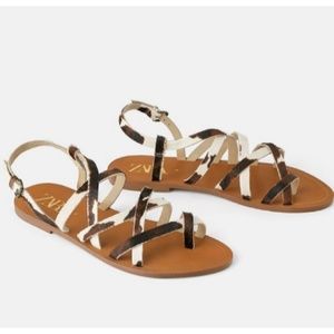 Zara animal print sandals
